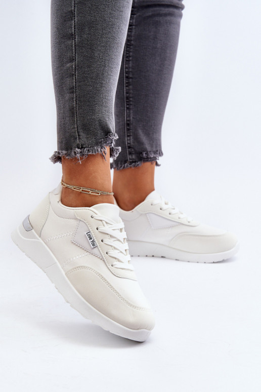 sportiniai bateliai Sneakers modelio batai Moteriškos baltos spalvos Vovella