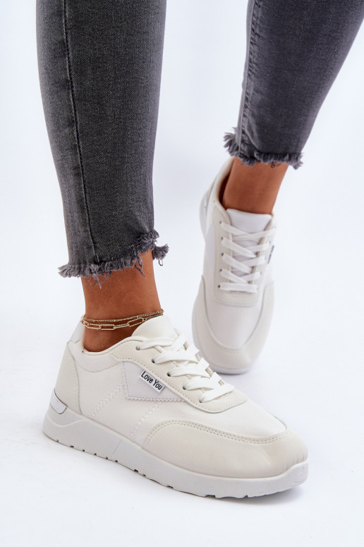 sportiniai bateliai Sneakers modelio batai Moteriškos baltos spalvos Vovella