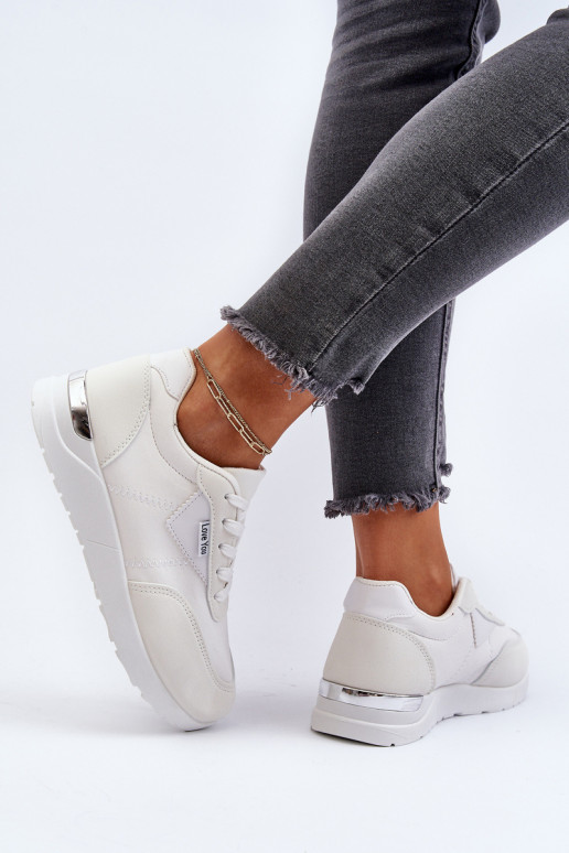sportiniai bateliai Sneakers modelio batai Moteriškos baltos spalvos Vovella