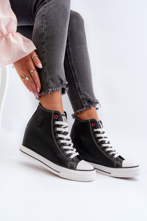 Laisvalaikio bateliai Ant pleišto Cross Jeans NN2R4005 juodos spalvos