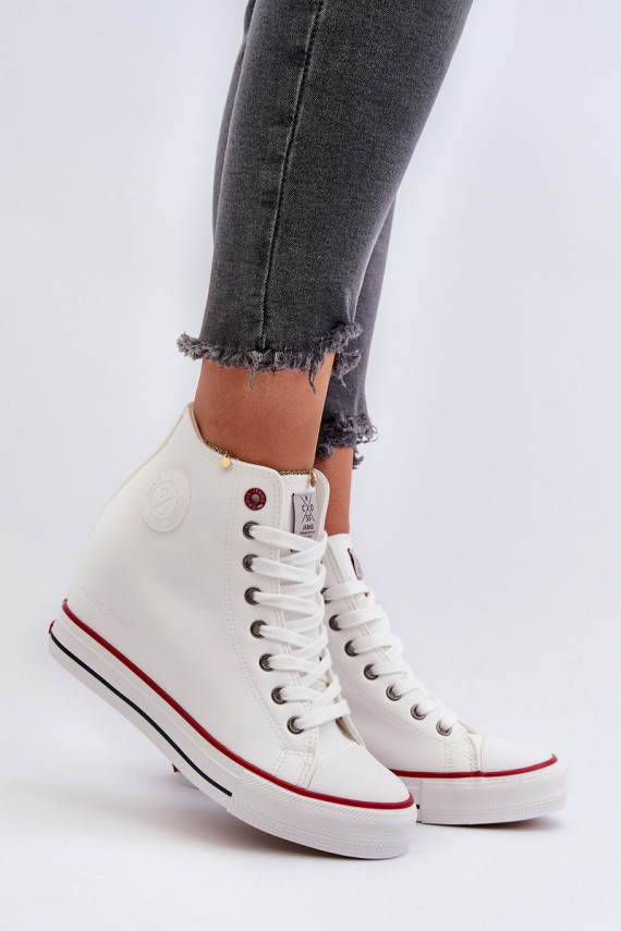 Laisvalaikio bateliai Ant pleišto Cross Jeans NN2R4004 baltos spalvos