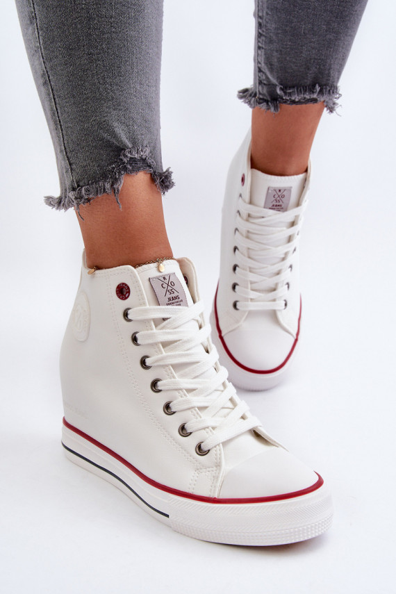 Laisvalaikio bateliai Ant pleišto Cross Jeans NN2R4004 baltos spalvos