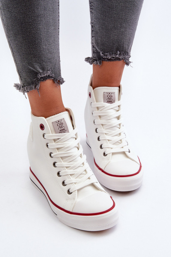 Laisvalaikio bateliai Ant pleišto Cross Jeans NN2R4004 baltos spalvos