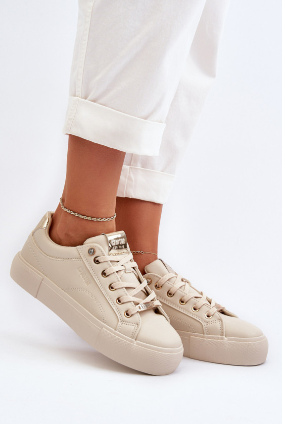 Moteriškos Sneakers modelio batai Big Star NN274210 smėlio spalvos