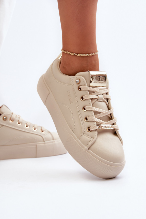 Moteriškos Sneakers modelio batai Big Star NN274210 smėlio spalvos