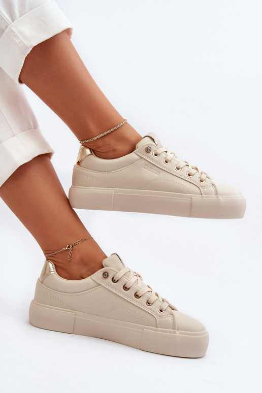 Moteriškos Sneakers modelio batai Big Star NN274210 smėlio spalvos