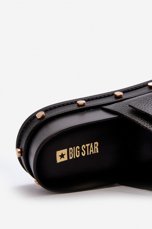 Moteriškos šlepetės su platforma Big Star NN274082 juodos spalvos