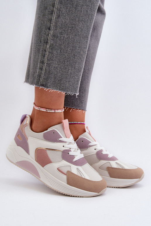 Sneakers modelio batai Moteriškos su platforma Violetinės spalvos Lenivia