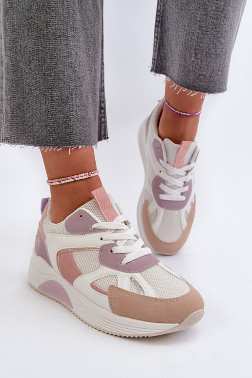Sneakers modelio batai Moteriškos su platforma Violetinės spalvos Lenivia