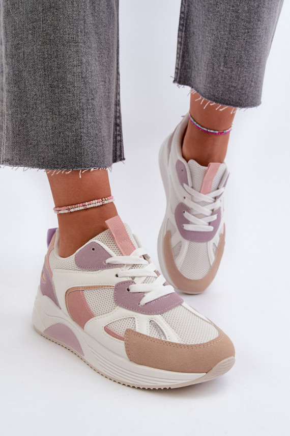 Sneakers modelio batai Moteriškos su platforma Violetinės spalvos Lenivia