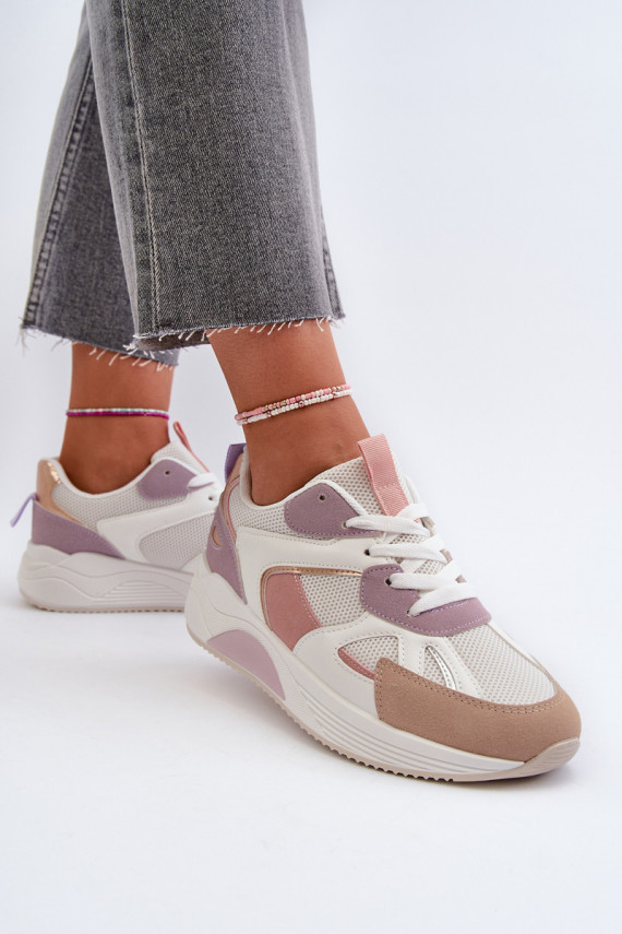 Sneakers modelio batai Moteriškos su platforma Violetinės spalvos Lenivia
