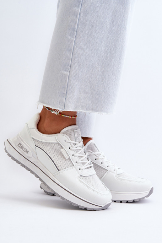 Sneakers modelio batai Moteriškos Big Star NN274A089 baltos spalvos