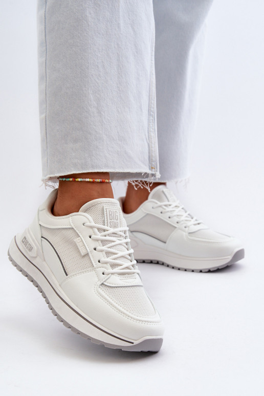 Sneakers modelio batai Moteriškos Big Star NN274A089 baltos spalvos
