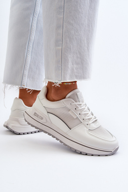 Sneakers modelio batai Moteriškos Big Star NN274A089 baltos spalvos