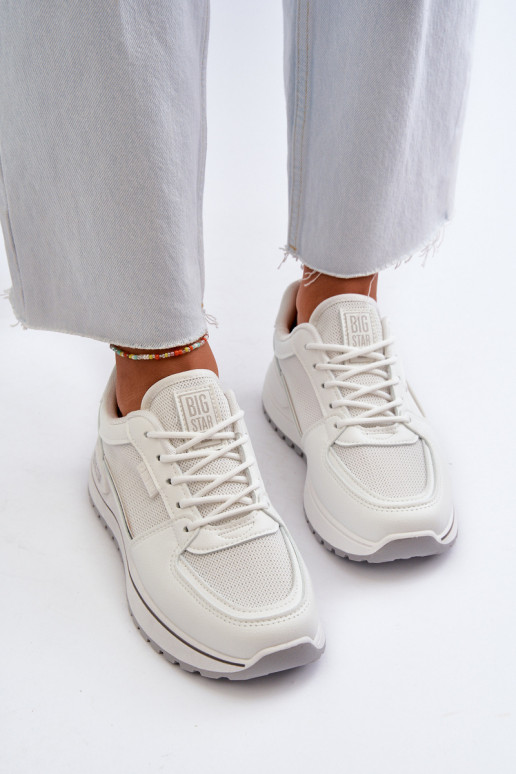Sneakers modelio batai Moteriškos Big Star NN274A089 baltos spalvos