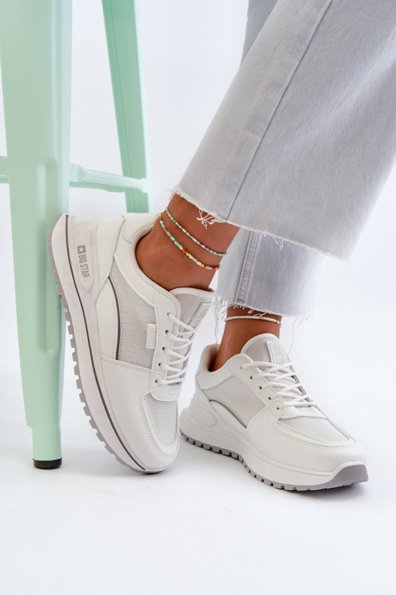 Sneakers modelio batai Moteriškos Big Star NN274A089 baltos spalvos