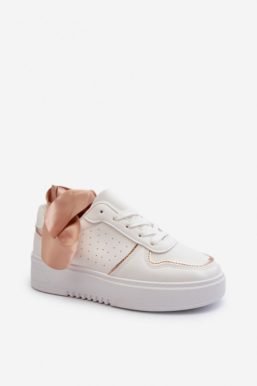 Moteriškos Sneakers modelio batai su platforma baltos spalvos Tessama