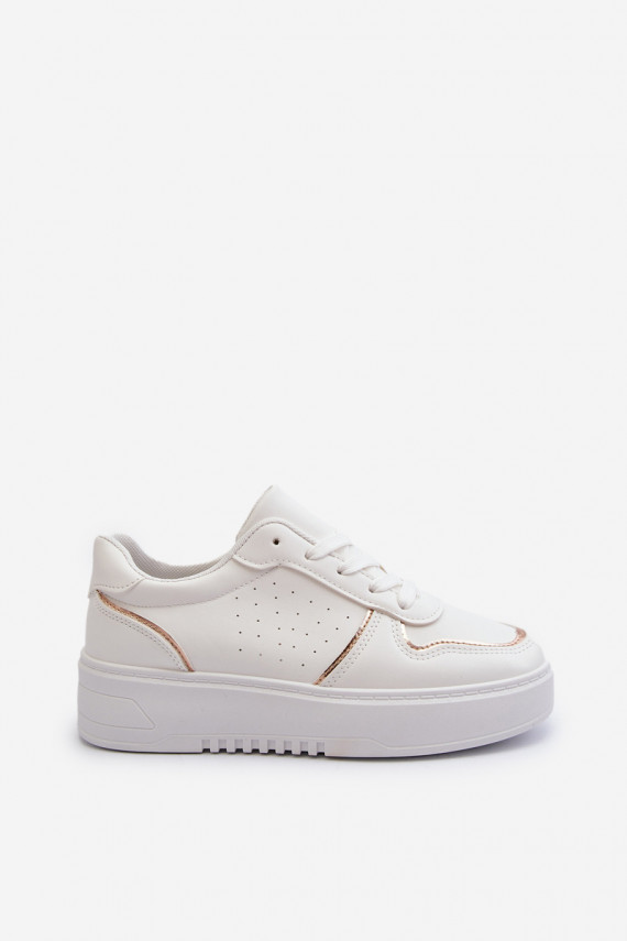 Moteriškos Sneakers modelio batai su platforma baltos spalvos Tessama