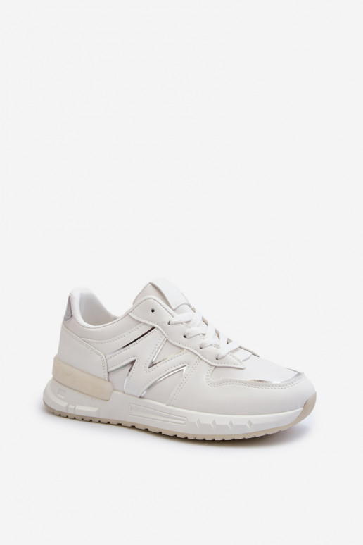 Sneakers modelio batai Moteriškos iš eko odos baltos spalvos Kaimans