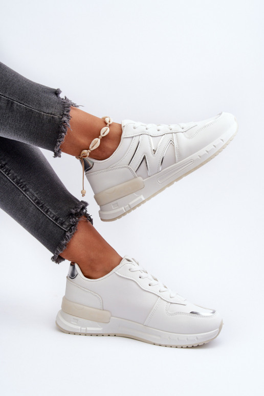 Sneakers modelio batai Moteriškos iš eko odos baltos spalvos Kaimans