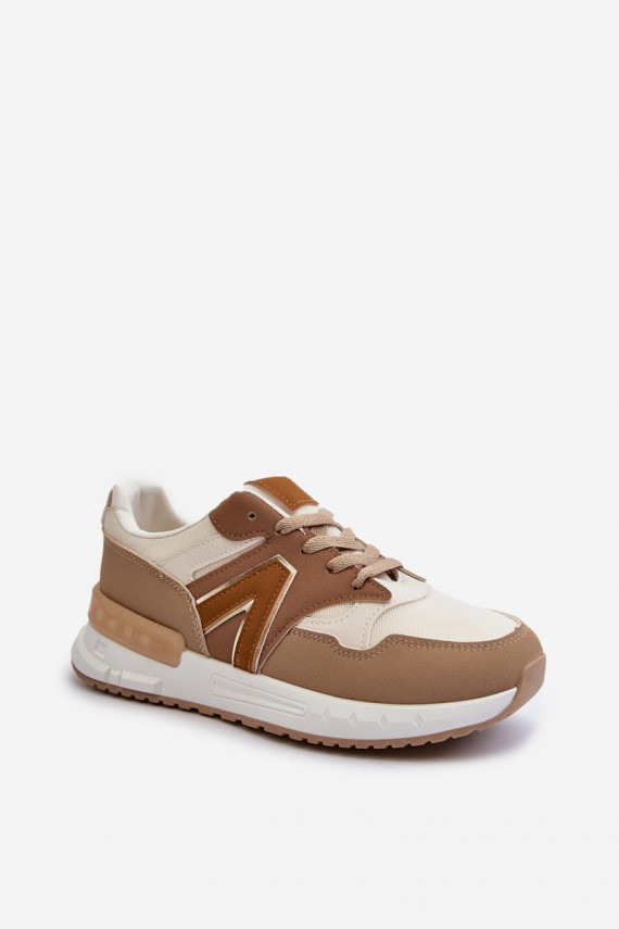 Sneakers modelio batai Moteriškos iš eko odos rudos spalvos Vinelli