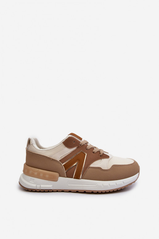 Sneakers modelio batai Moteriškos iš eko odos rudos spalvos Vinelli