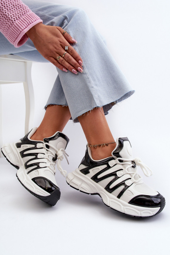 Sneakers modelio batai Moteriškos Baltos-juodos spalvos Ahmani