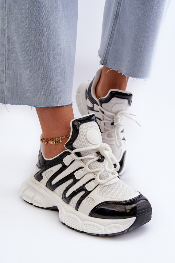 Sneakers modelio batai Moteriškos Baltos-juodos spalvos Ahmani