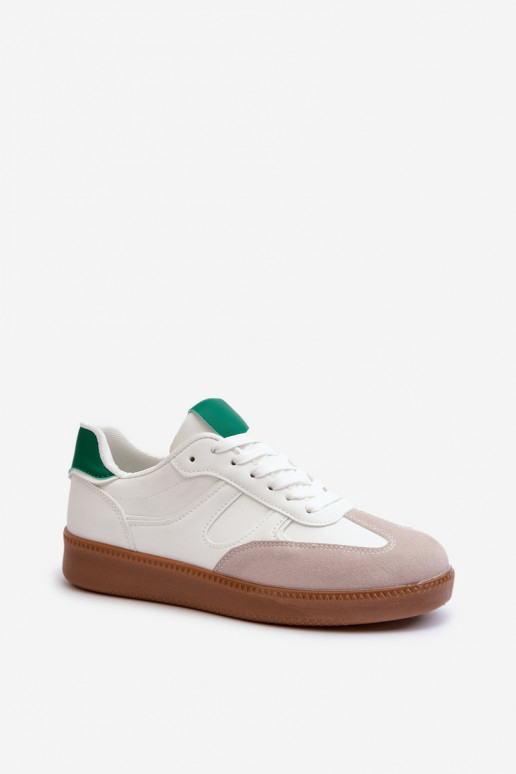 Sneakers modelio batai sportiniai bateliai Žemos moterys baltos spalvos Uvetta