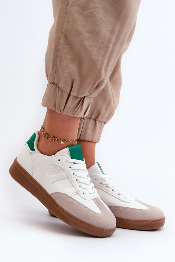 Sneakers modelio batai sportiniai bateliai Žemos moterys baltos spalvos Uvetta