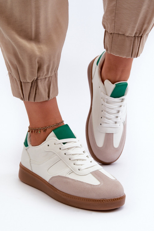 Sneakers modelio batai sportiniai bateliai Žemos moterys baltos spalvos Uvetta