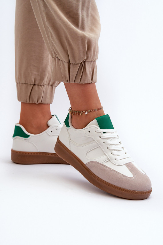 Sneakers modelio batai sportiniai bateliai Žemos moterys baltos spalvos Uvetta
