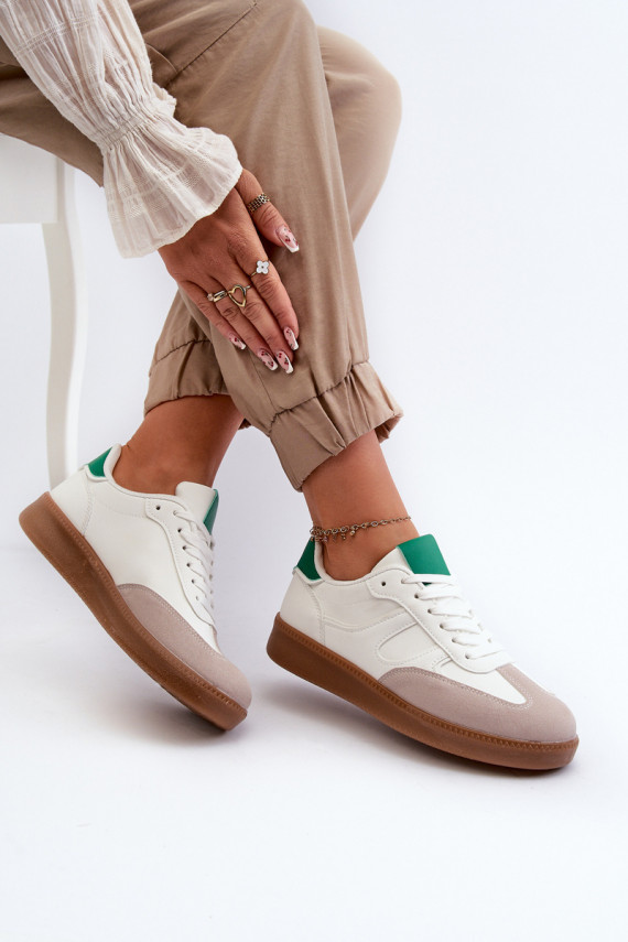 Sneakers modelio batai sportiniai bateliai Žemos moterys baltos spalvos Uvetta