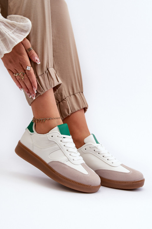 Sneakers modelio batai sportiniai bateliai Žemos moterys baltos spalvos Uvetta