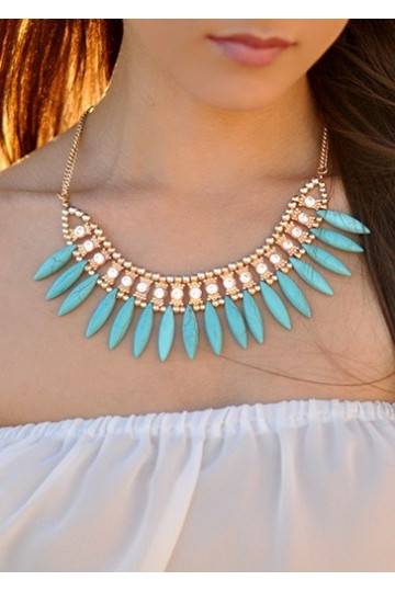 Kaklo papuošalas "Aztec Prophet Turquoise" Limited