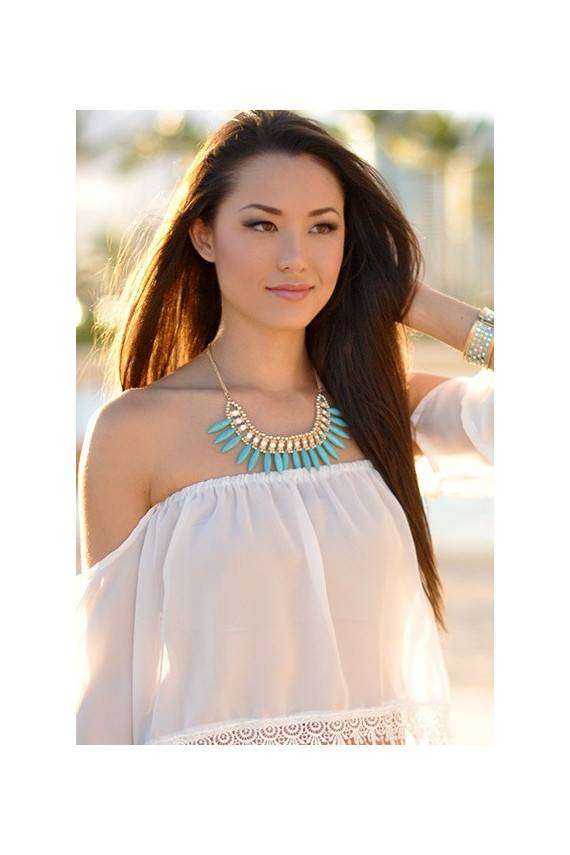 Kaklo papuošalas "Aztec Prophet Turquoise" Limited