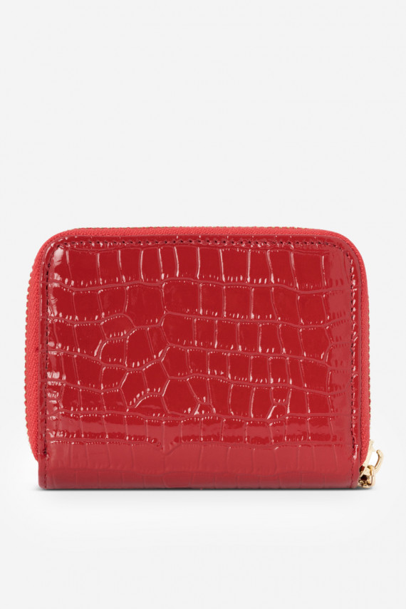 Moteriška Piniginė Pagaminta iš natūralios odos Gyvūnų raštas Maža Nobo NPUR-LR0020-C005 raudonos spalvos