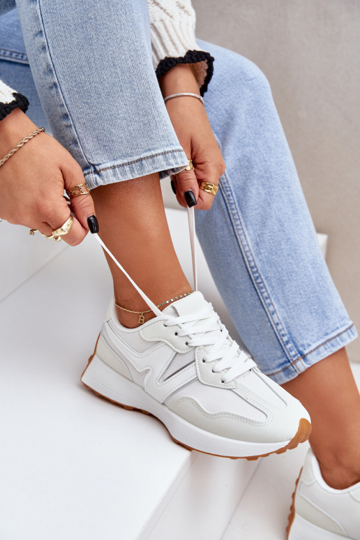 sportiniai bateliai Sneakers modelio batai Moteriškos baltos spalvos Britma