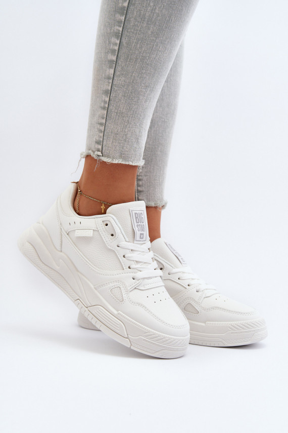 Moteriškos Sneakers modelio batai Big Star NN274667 baltos spalvos