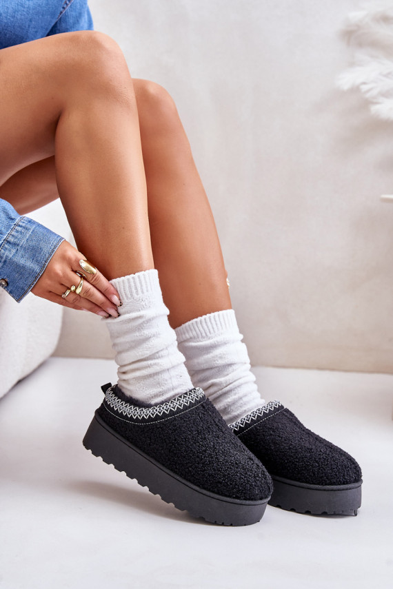 sniego batai Moteriškos su platforma Z Haftem juodos spalvos Tirissa