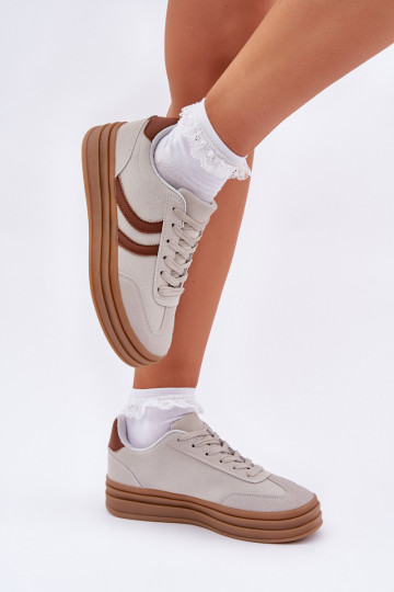 Stilingas Sneakers modelio batai su platforma pilkos spalvos Doriwa 2