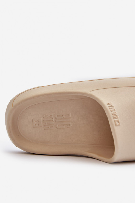 Lengva Moteriškos šlepetės Big Star NN274A040 smėlio spalvos Lengva Moteriškos šlepetės Big Star NN274A040 smėlio spalvos