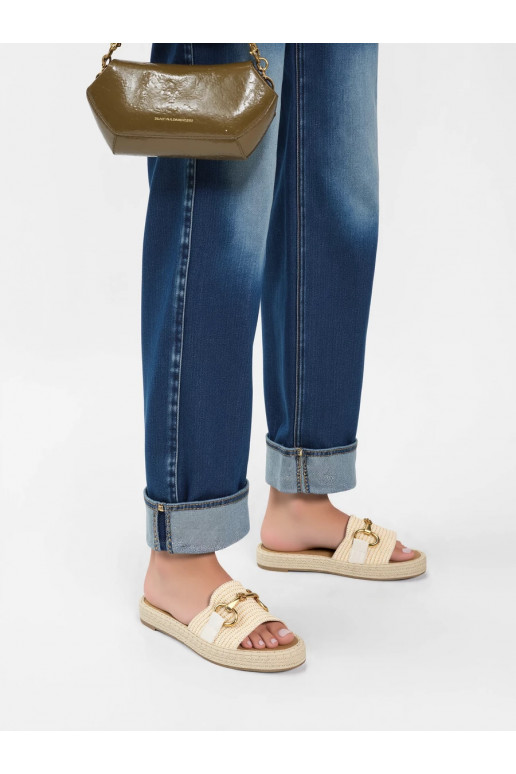 Nina Platform Sandals Beige