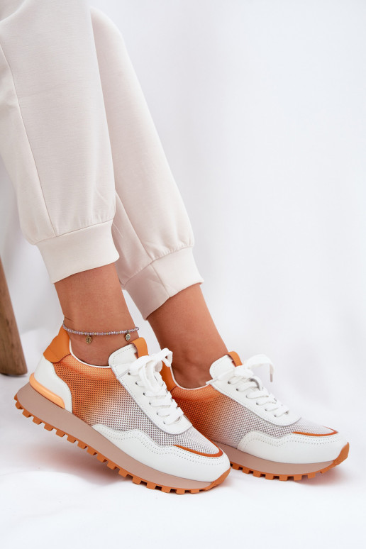 Sportiniai bateliai su tinkleliu Vinceza oranžinės spalvos