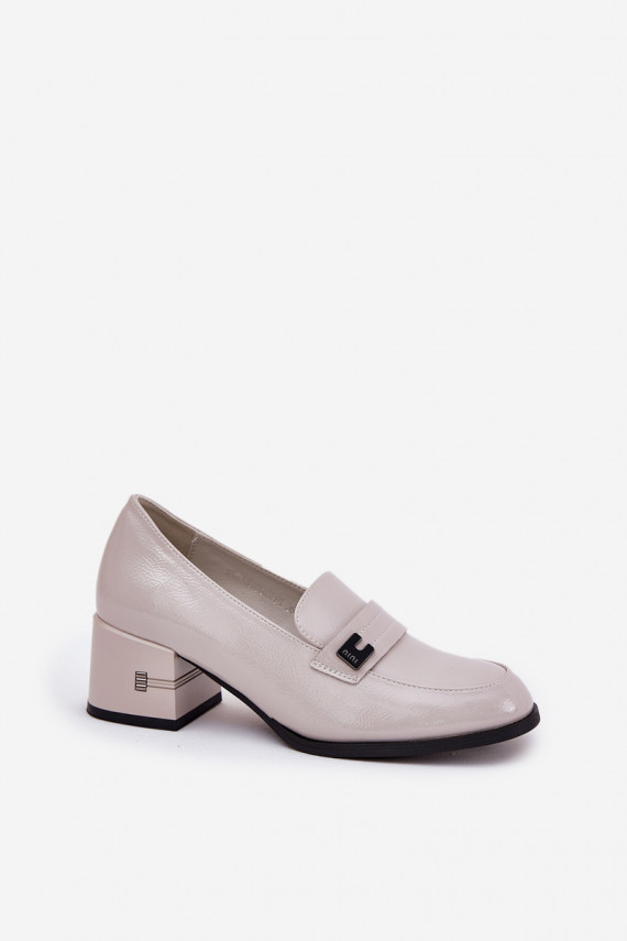 su lako efektu Oda batai Moteriškos su kulniukais Vinceza 18105 pilkos spalvos