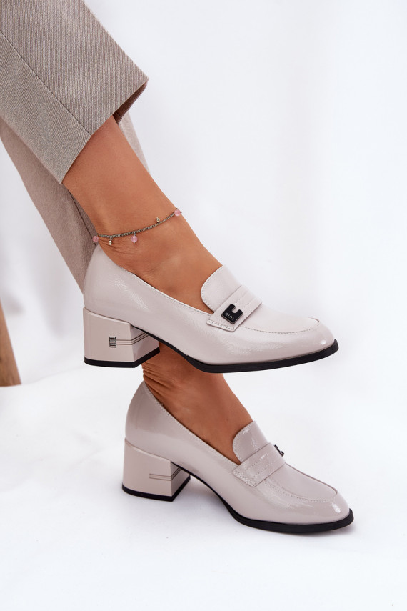 su lako efektu Oda batai Moteriškos su kulniukais Vinceza 18105 pilkos spalvos