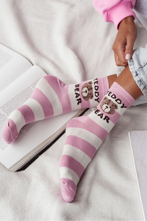 Kojinės Jaunimas TEDDY BEAR rožinės spalvos