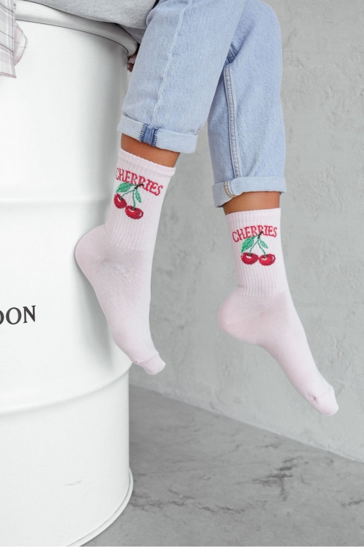 Kojinės Moteriškos CHERRIES rožinės spalvos