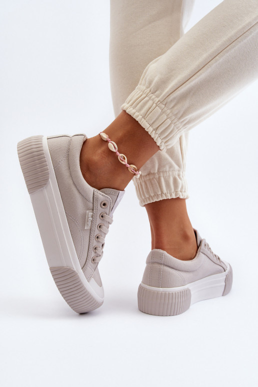 Laisvalaikio bateliai su masyviu padu Lee Cooper LCW-24-31-2178 pilkos spalvos
