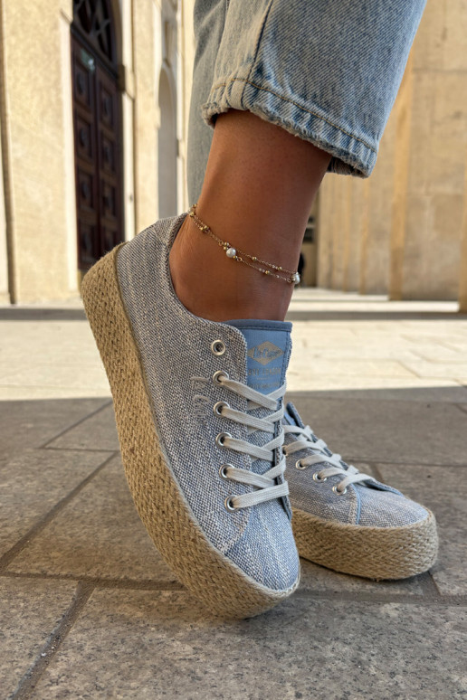 Laisvalaikio bateliai su platforma Su Braid Lee Cooper LCW-25-02-3283 mėlynos spalvos